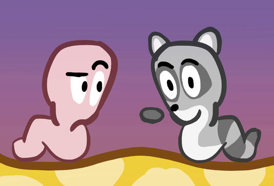 Worms Armageddon - Raccoon waving (multiple species available)